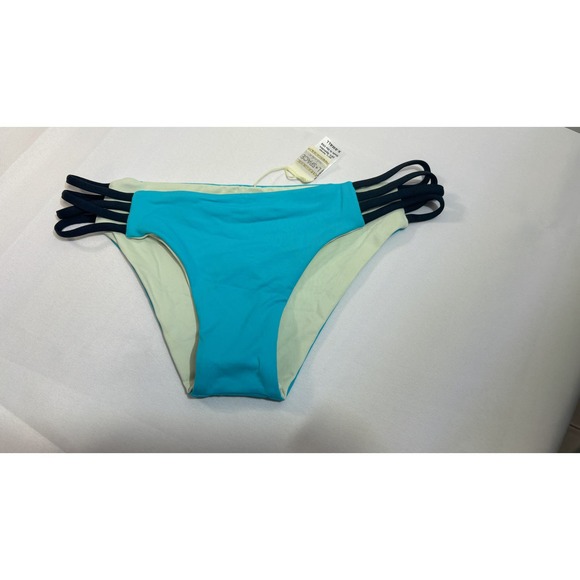 L Space Reversible Turquoise Wild One Colorblock‎ Swimsuit Bikini Bottom Size XS - Picture 1 of 3